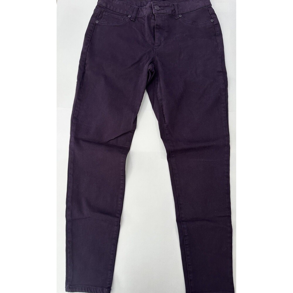 Maurices Women’s Purple Tapered Leg Skinny Pants Stretch Casual Mid Rise Size L